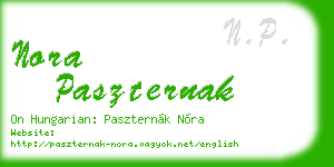 nora paszternak business card