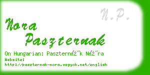 nora paszternak business card